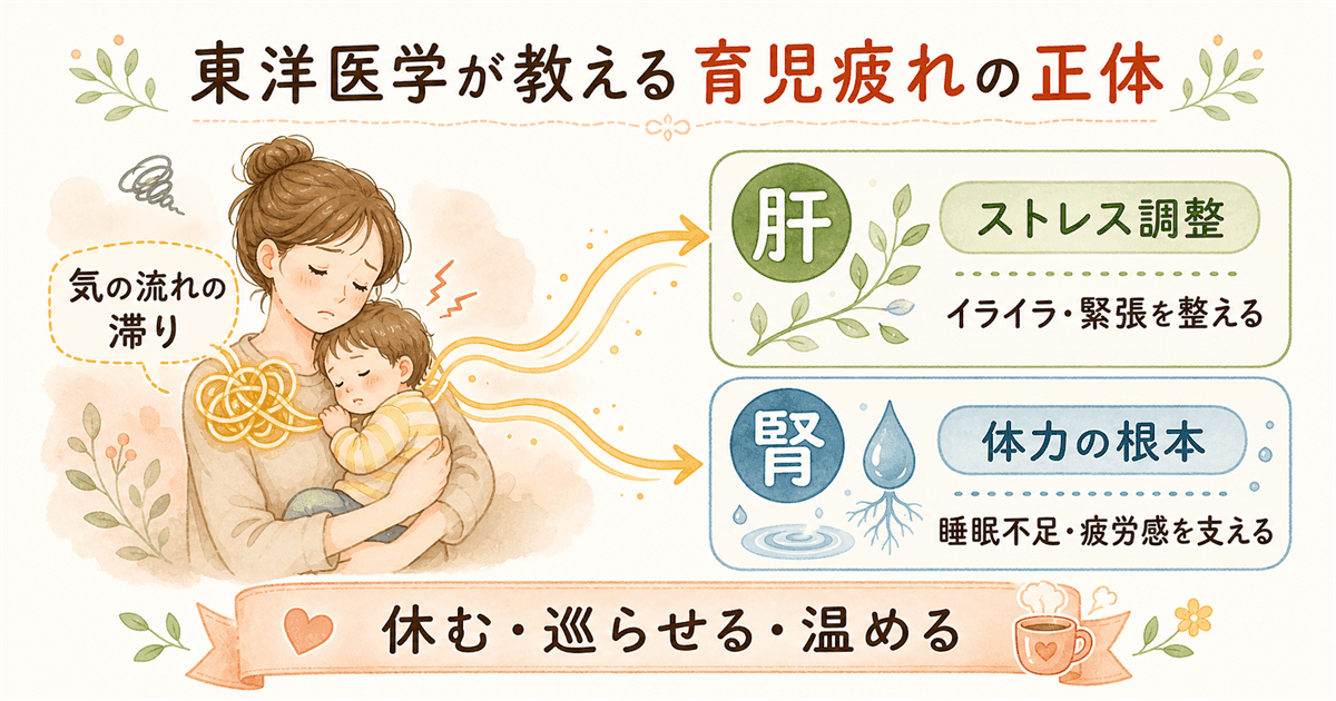 東洋医学が教える育児疲れの正体の図解