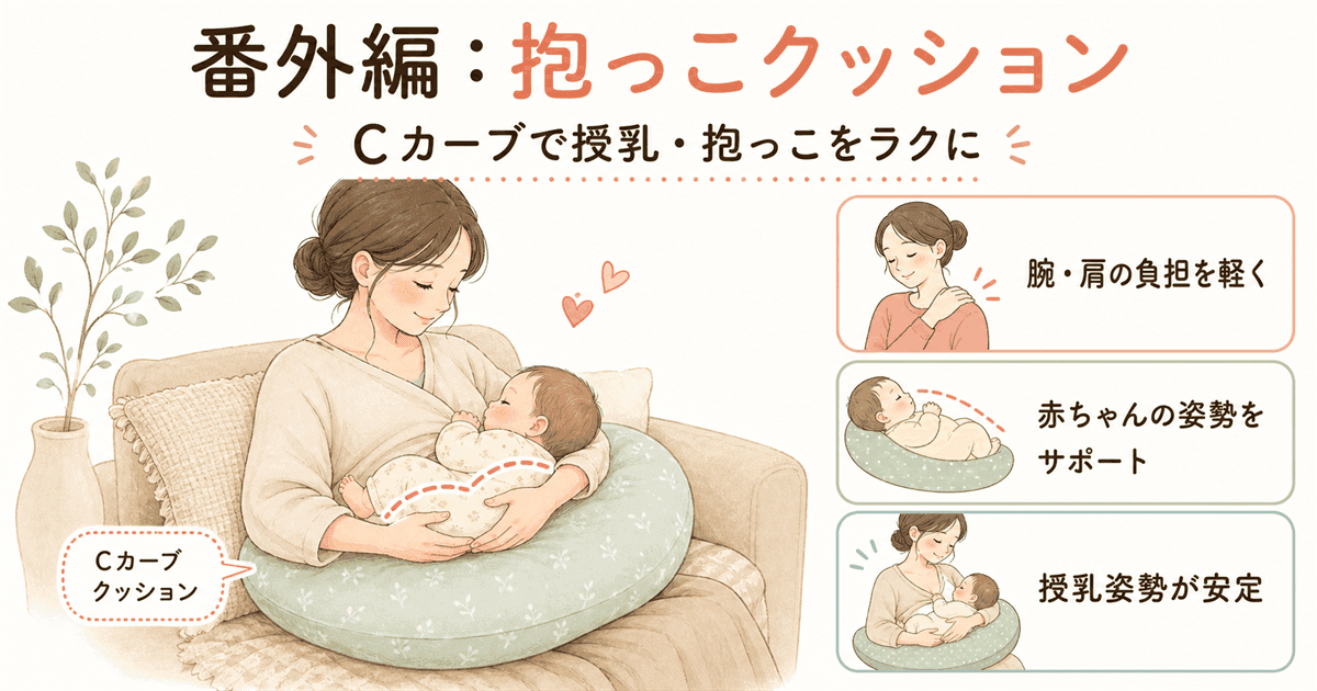 抱っこクッションCカーブクッションの図解
