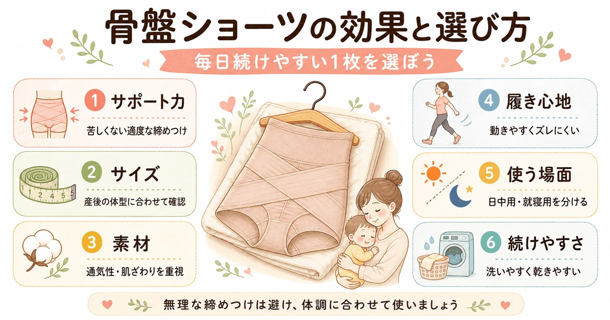 骨盤ショーツの効果と選び方の図解