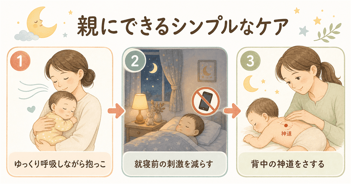 親にできるシンプルなケアの図解