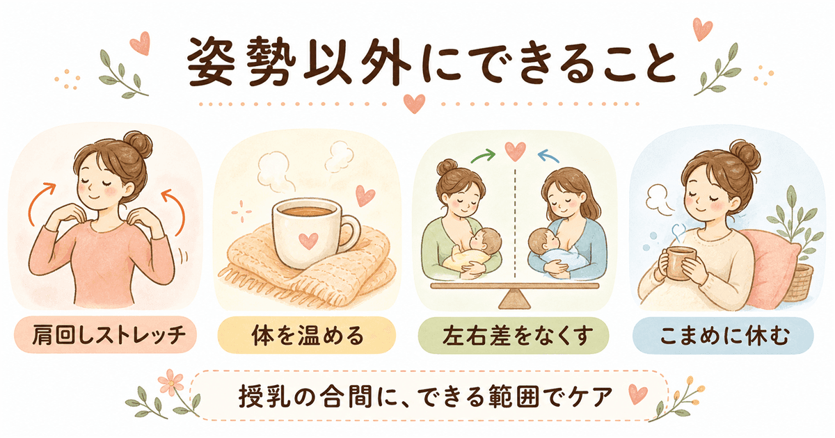 姿勢以外にできることの図解