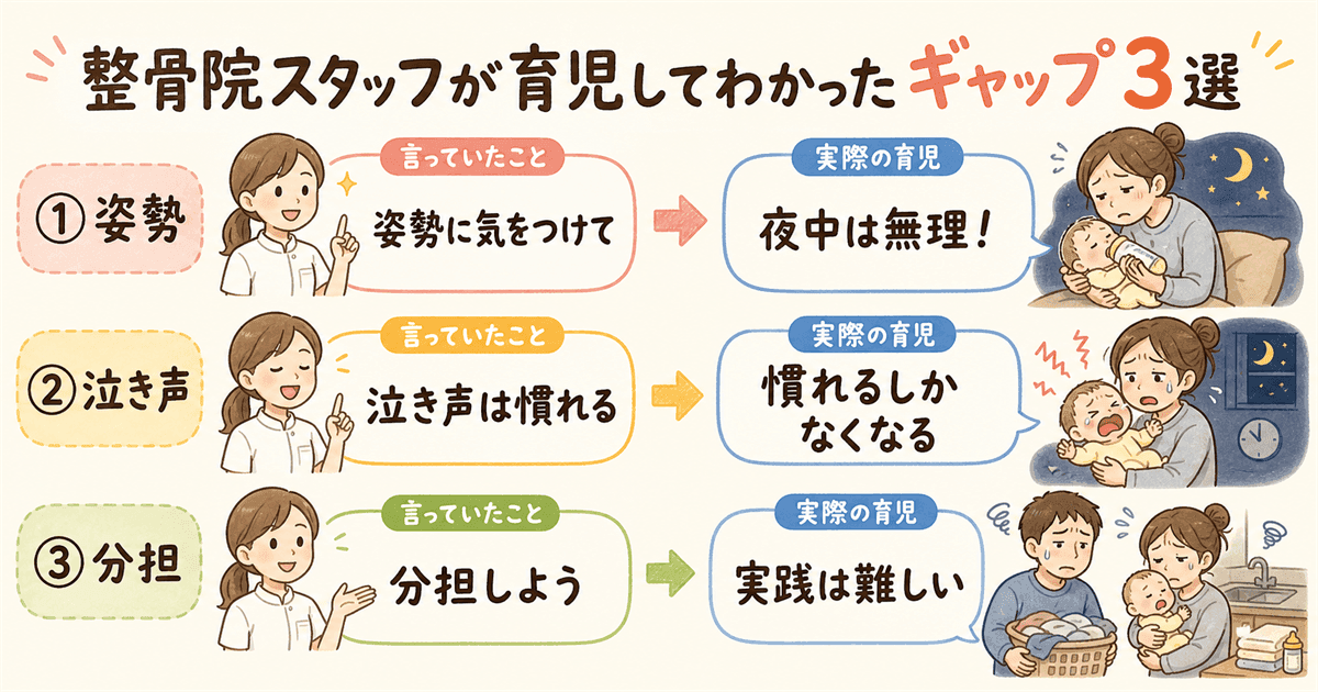 整骨院スタッフが育児してわかったギャップ3選