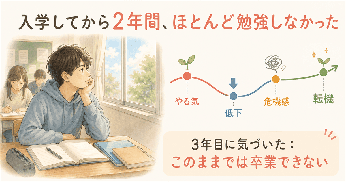 入学してから2年間ほとんど勉強しなかった専門学生時代