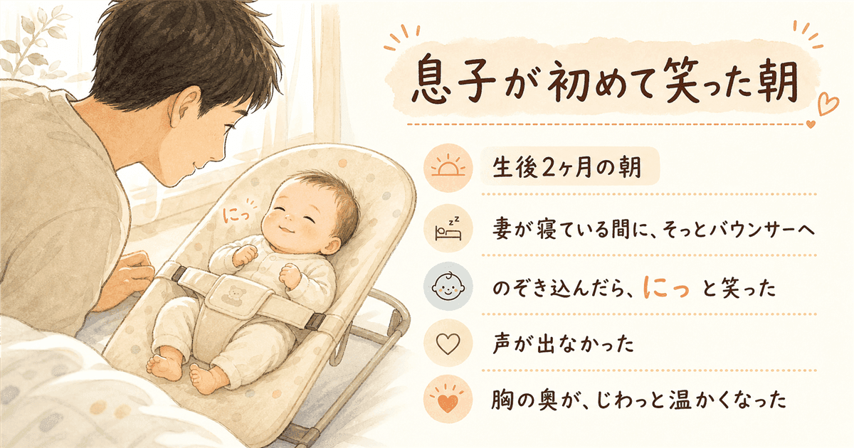 あの朝のこと:息子が初めて笑った瞬間