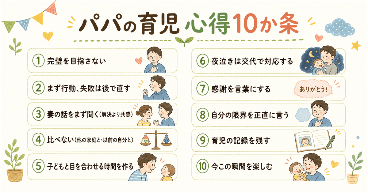 パパ育児の心得10か条
