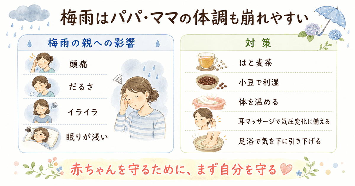 梅雨時期の親の体調管理