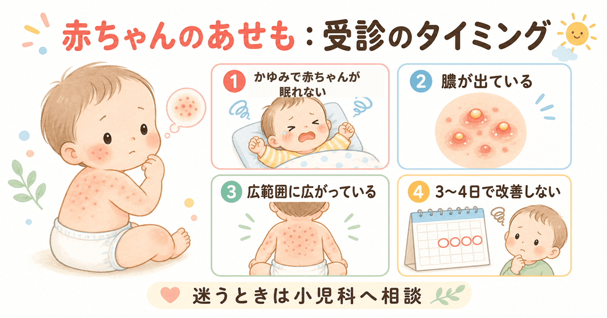 赤ちゃんのあせも:受診のタイミング