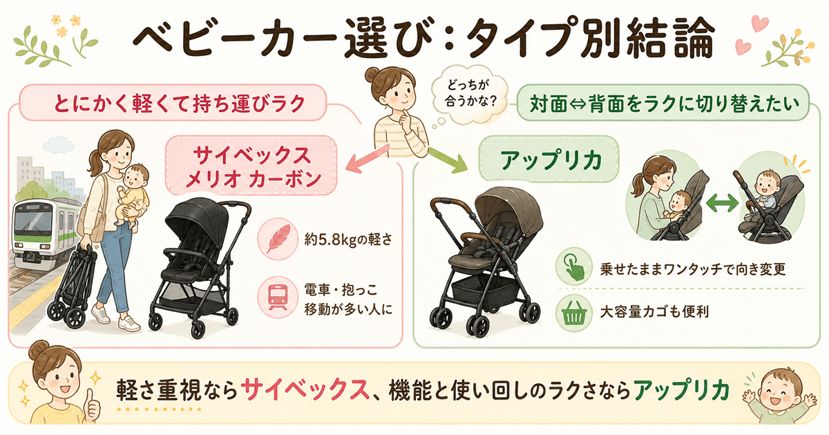 タイプ別ベビーカー選びの結論