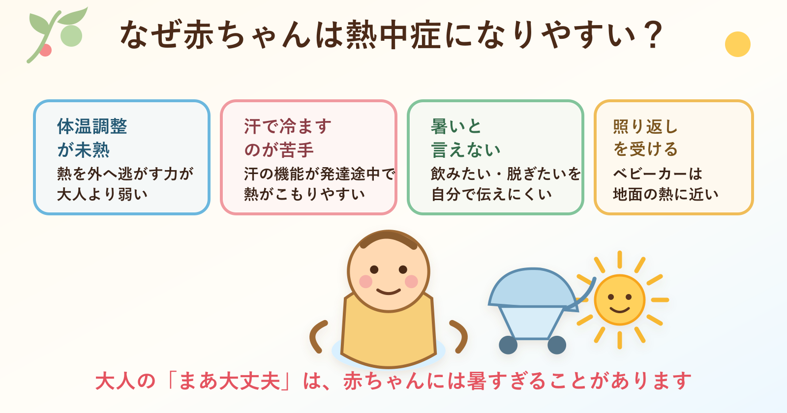 なぜ赤ちゃんは熱中症になりやすいのか