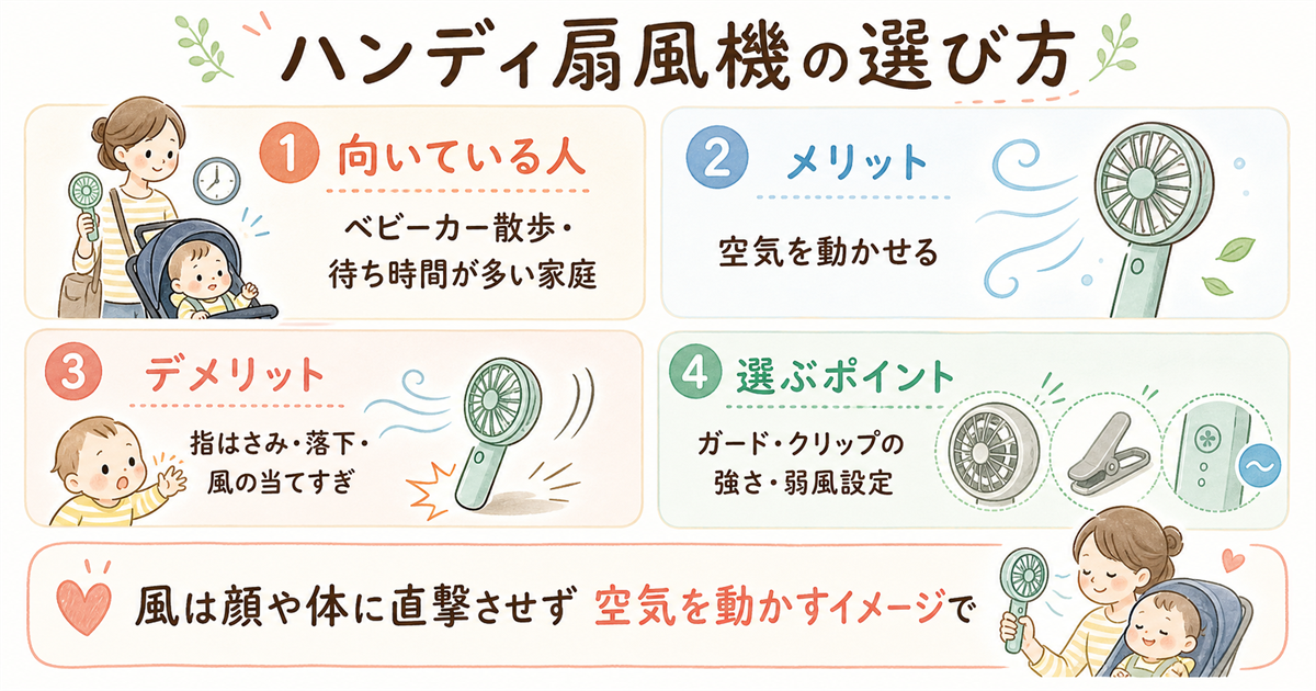 ハンディ扇風機の選び方
