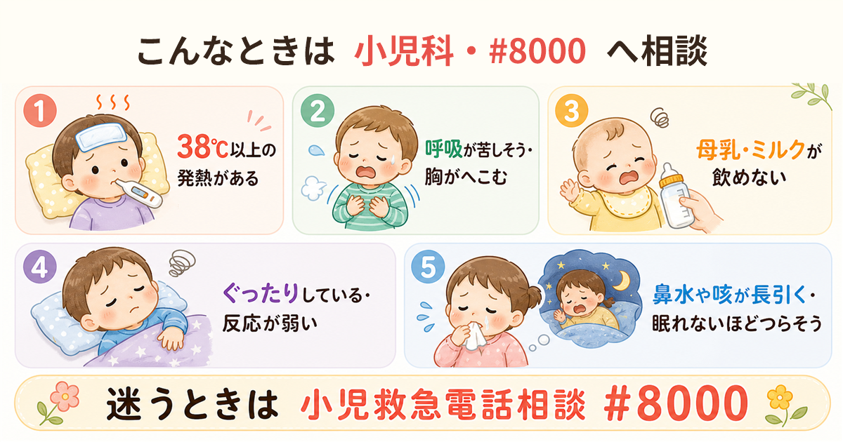 こんなときは小児科・#8000へ相談