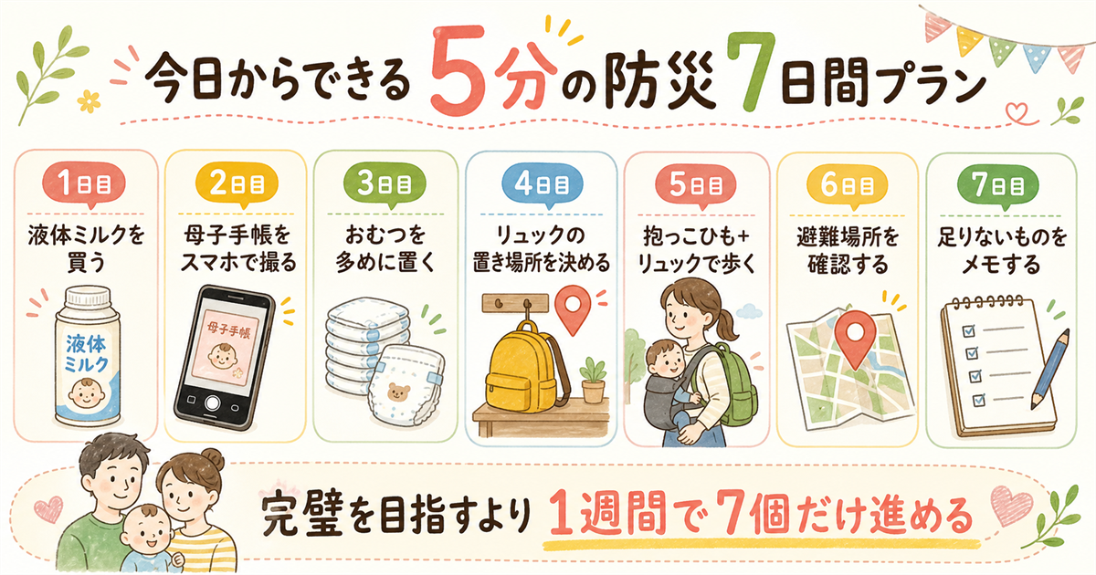 今日からできる5分の防災7日間プラン